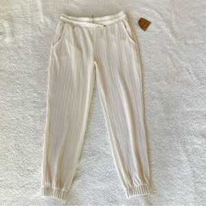 Onestep Up Cream Cable Knit Joggers Cozy Lounge Pants Medium